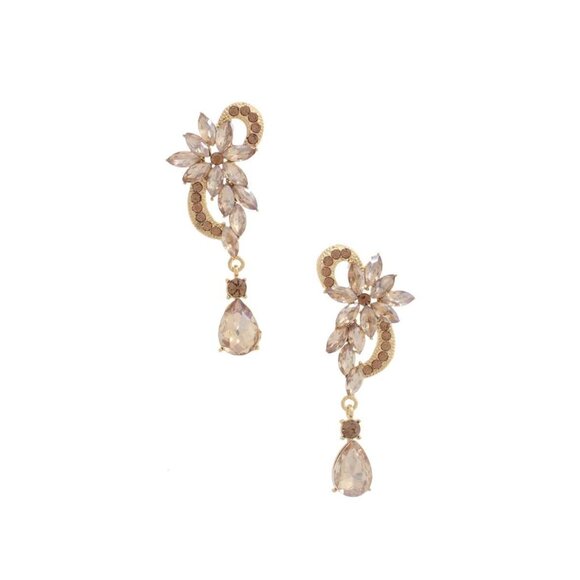 Flower Rhinestone Dangle Earring - Picture 4 of 5